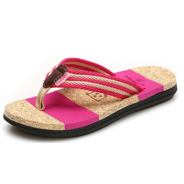 Rose red slippers YIGER, новинка, женские мужские тапочки вьетнамки, мужские шлепанцы пара тапочек производители, мужская пляжная обувь большой размер 36-45,, summe 271 - Цвет: Rose red slippers