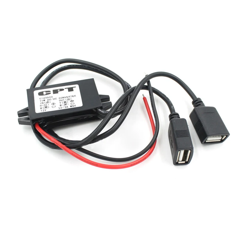 1 шт. новый двойной 2 USB-кабель для автомобильного преобразователя с монтажным