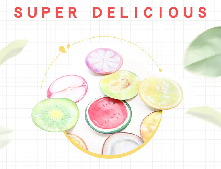 Милые вкусный фруктовые стикеры лимон ананас Kawaii Наклейки Блокнот планировщик наклейки украшения офиса магазин канцелярских товаров