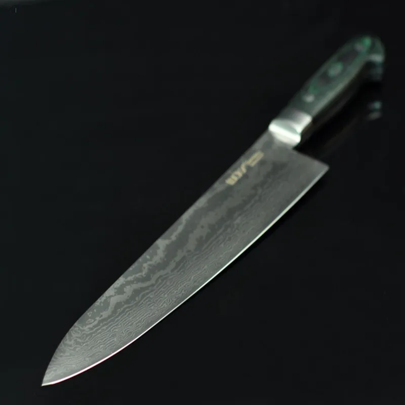 27 см кухонный нож шеф повара японский vg10 Дамасская сталь Gyuto резак для мяса рыбий