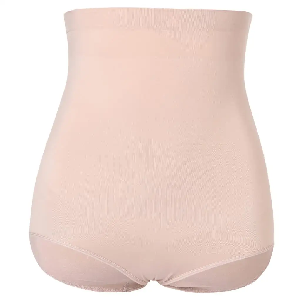 Beige02 Женские трусики с высокой талией и контролем живота, бесшовное корректирующее белье - Цвет: Beige02