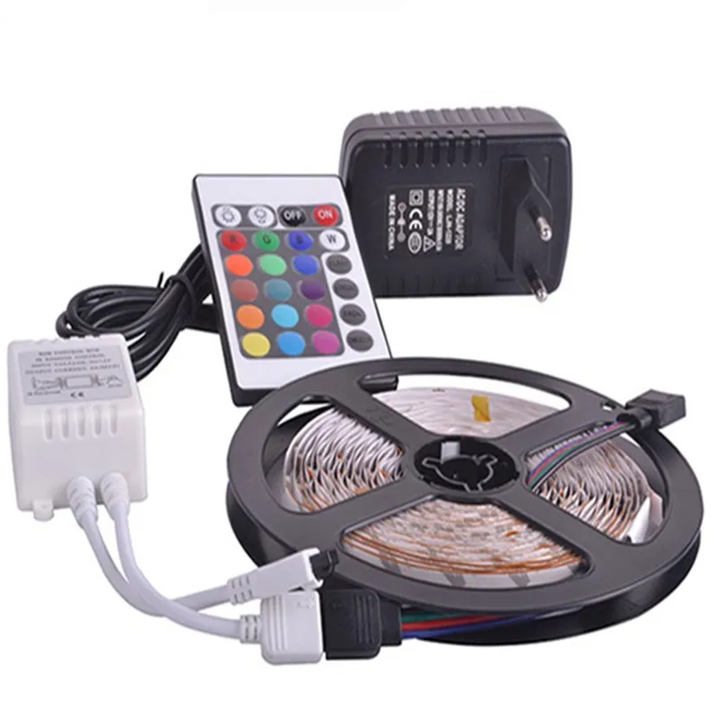 Новая светодиодная лента RGB 5 м 10 2835 SMD без водонепроницаемости IP20 IP65 гибкая с