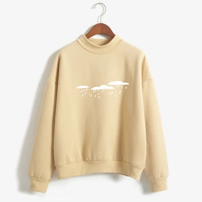 khaki Новинка, Kpop, толстовка, весна-осень, длинный рукав, повседневная, Harajuku, розовая, толстовка, для женщин, с милым принтом, толстовки, Moletom Feminino, большие размеры - Цвет: khaki