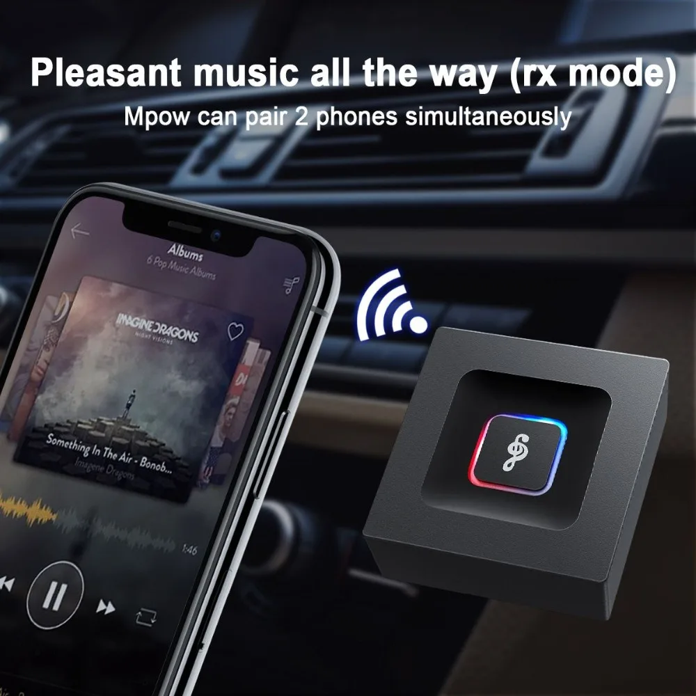 Nulaxy Bluetooth приемник 4 2 HIFI мм 3 5 Aux аудио беспроводной адаптер Музыка для наушников