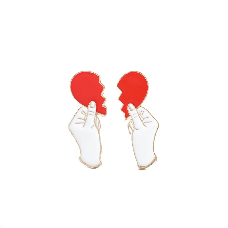 Значок для хобби с надписью Hand Broken Heart 2 шт./компл.|Броши| |