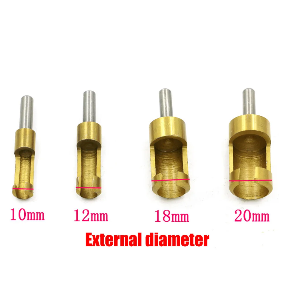 4pcs 6mm 8mm 13mm 16mm Carbon Steel Wood Plug Cutter Drill Bit Set Woodworking Tool Carpenter Tenon Hole Saw | Инструменты