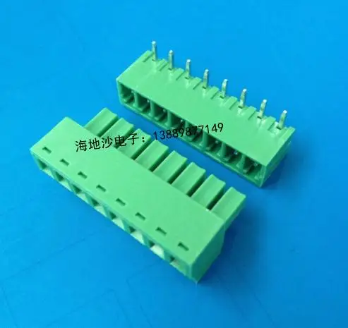 Бесплатная доставка pcb терминал 2EDG-3.81 2EDG 3 81 мужской и женский 7Pin/8Pin/9pin/10pin