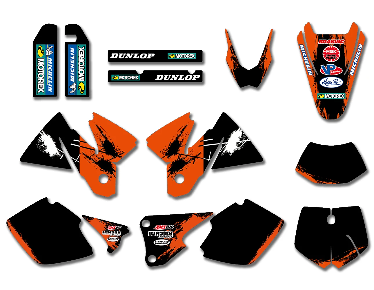 Мотоциклетные графические наклейки с подходящими фонами наборы для KTM EXC 125 200 250 300