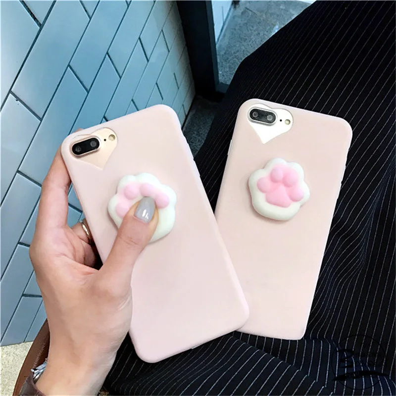 Togoat мягкими 3D Игрушечные лошадки Телефон чехол для iPhone 6 S 7 Plus 5 5S Дело сердце