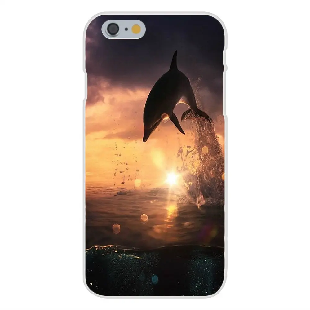 Милый синий дельфин море для Apple iPhone 4 4S 5 5C 5S SE 6 6S 7 8 Plus X XS Max XR Модный Дизайн чехол