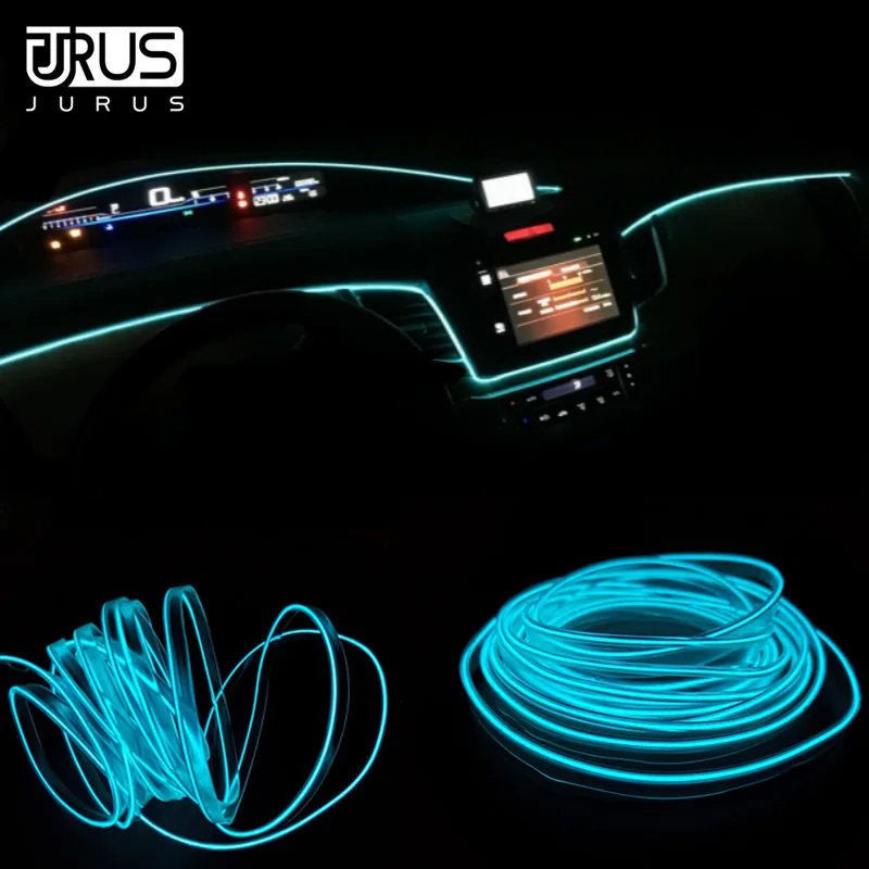 JURUS автомобильный 12 В инвертор/12 В сигаретный светильник er инвертор/5 В USB Инвертор для 1-5 м EL провод веревка трубка гибкий неоновый светильник