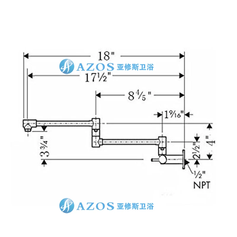 Складной кухонный кран с настенным креплением наполнитель для кастрюли