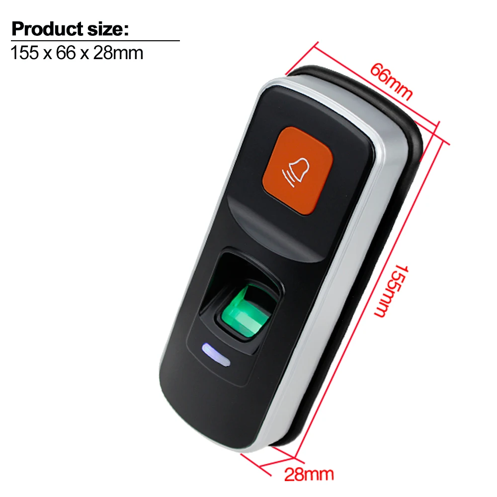OBO DC12V RFID система контроля доступа к отпечаткам пальцев биометрический дверной замок для дома поддержка SD карты WG26 дверной звонок+ 10 брелков