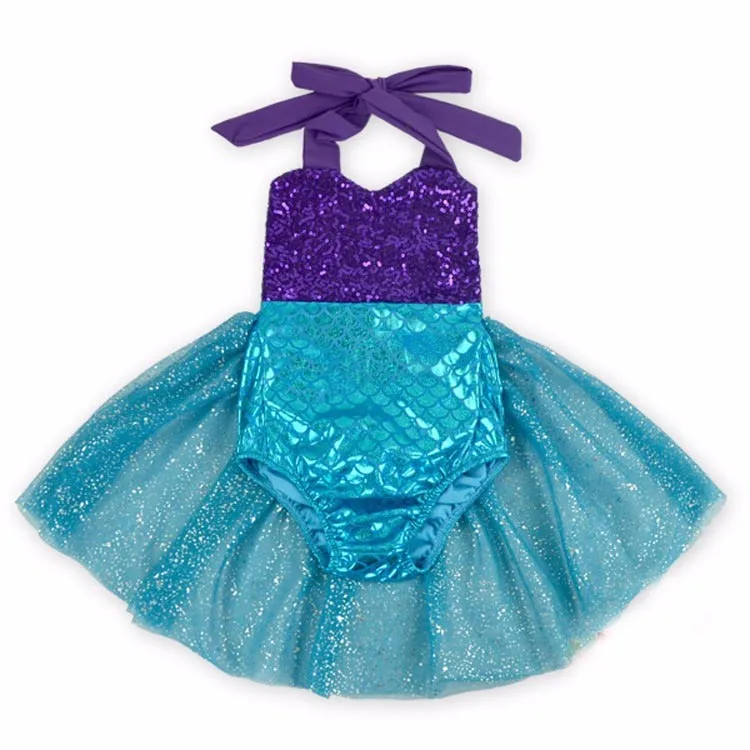 Цельнокроеная юбка-пачка с блестками комбинезоны русалки летняя одежда для