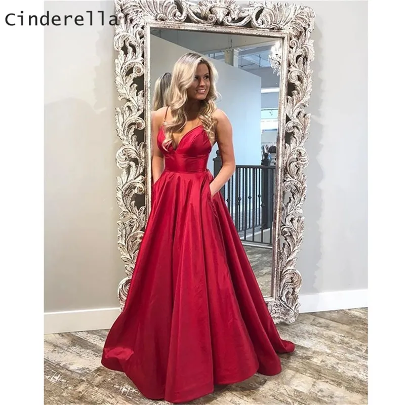 Платье вечернее атласное с V образным вырезом и открытой спиной|Вечерние платья| |