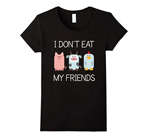 Вегетарианская Футболка I't Eat My Friends футболка с животными женские футболки