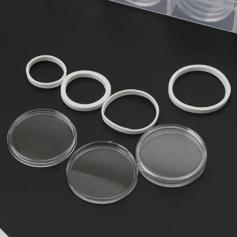 100Pcs 30mm Coin Capsules Protect Gasket Collection Box Transparent Storage | Украшения и аксессуары
