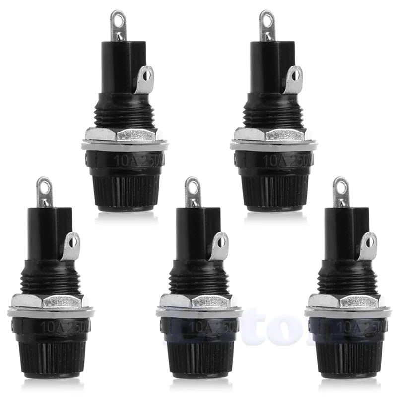 

5Pcs Chassis Panel Mount Screw Cap Fuse Holder Socket For 5*20mm AC 250V 10A - L057 New hot