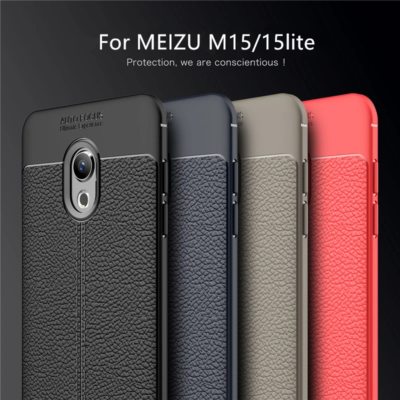 BSNOVT Meizu M15 Чехол Мягкий Силиконовый ТПУ Кожаный противоударный чехол для телефона