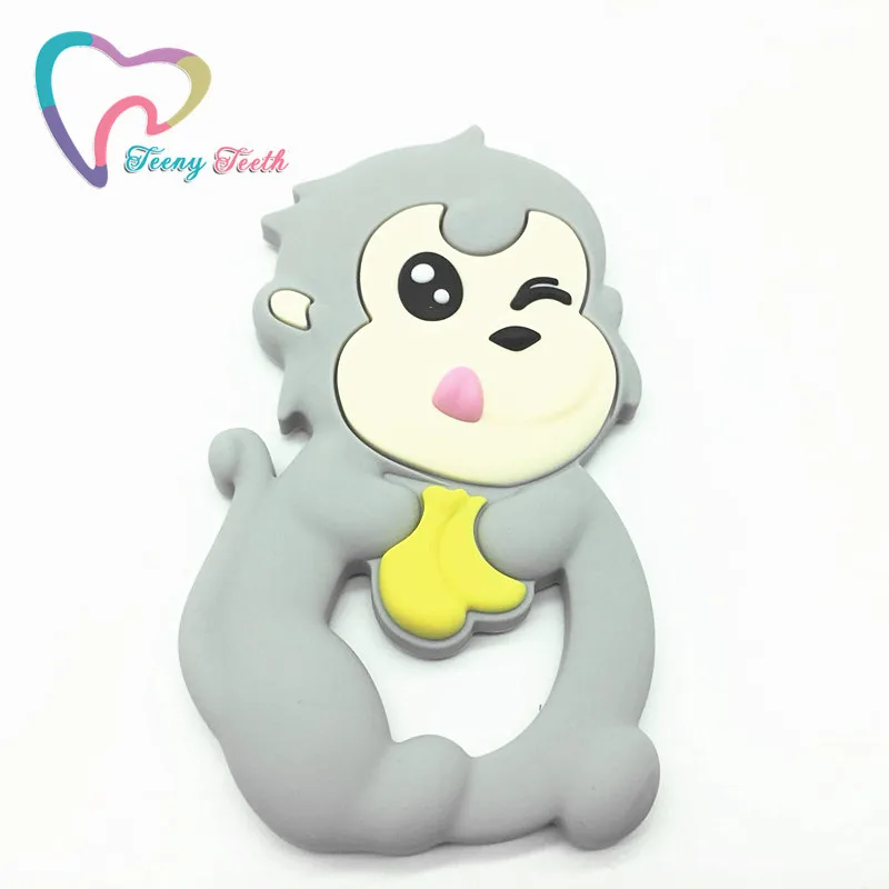 

Teeny Teeth 5 PCS Silicone Monkey Teether BPA Free Teething Necklaces Pendant Toys For DIY Baby Silicone Nursing Jewelry Items