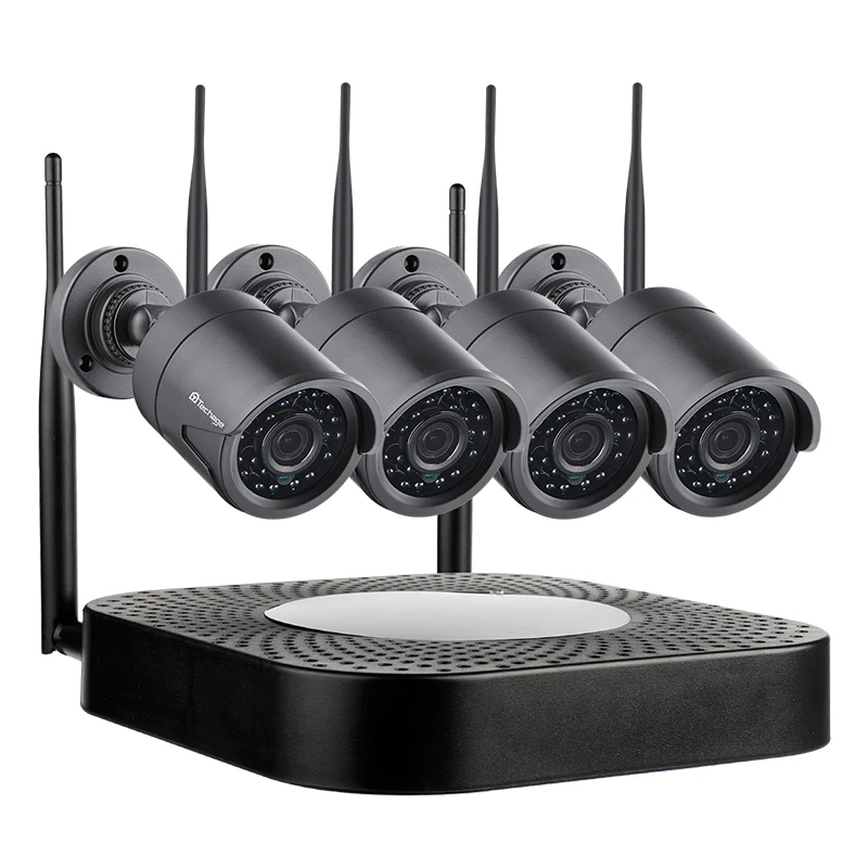 Techage 4CH 720P Беспроводная система охранной камеры Wifi CCTV P2P открытый видео NVR набор 1MP
