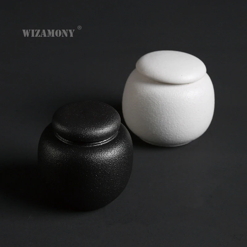 WIZAMONY Китайский кунг-фу чай ча Кадди канистра черный необработанный фарфоровый