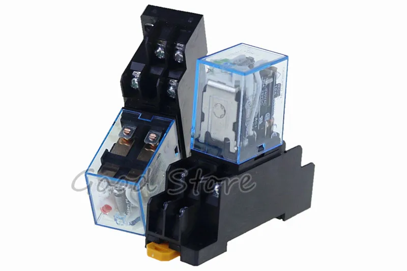 1 комплект 220 В AC DC 10A катушка реле мощности DPDT LY2NJ HH62P HHC68A 2Z с гнездом|Реле| |