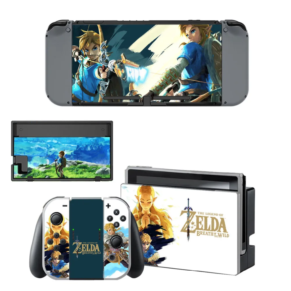 The Legend of Zeld Breath Wild Skin Sticker Decal For Nintendo Switch Console and Controller NS Vinyl | Электроника
