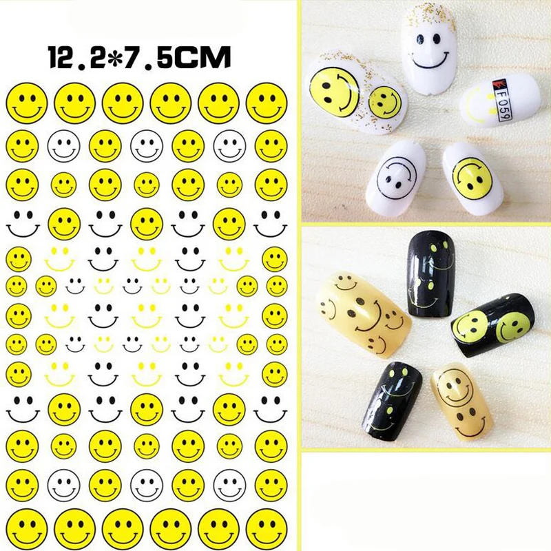 6 Шт./лот Моделирование Ногтей Наклейки DIY Выражение Мультфильм Игрушки Для