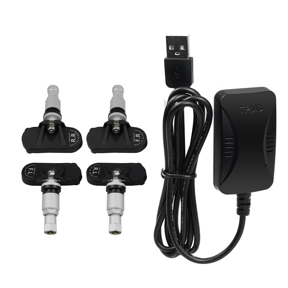 Система контроля давления в шинах TPMS монитор с подключением к USB на Android/система