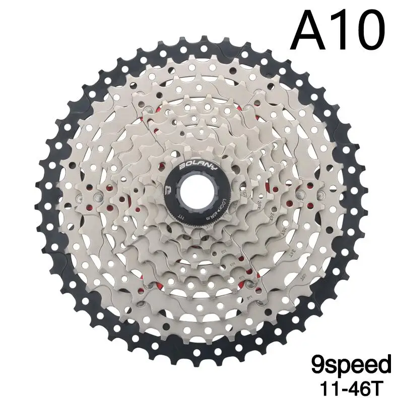 9speed 11-46T BOLANY MTB кассета 8 S/9 S/10 S/11 S/12 S 11-25 28 32 40 42 46 50 52T звездочки свободного хода широкий коэффициент горный велосипед аксессуары - Цвет: 9speed 11-46T