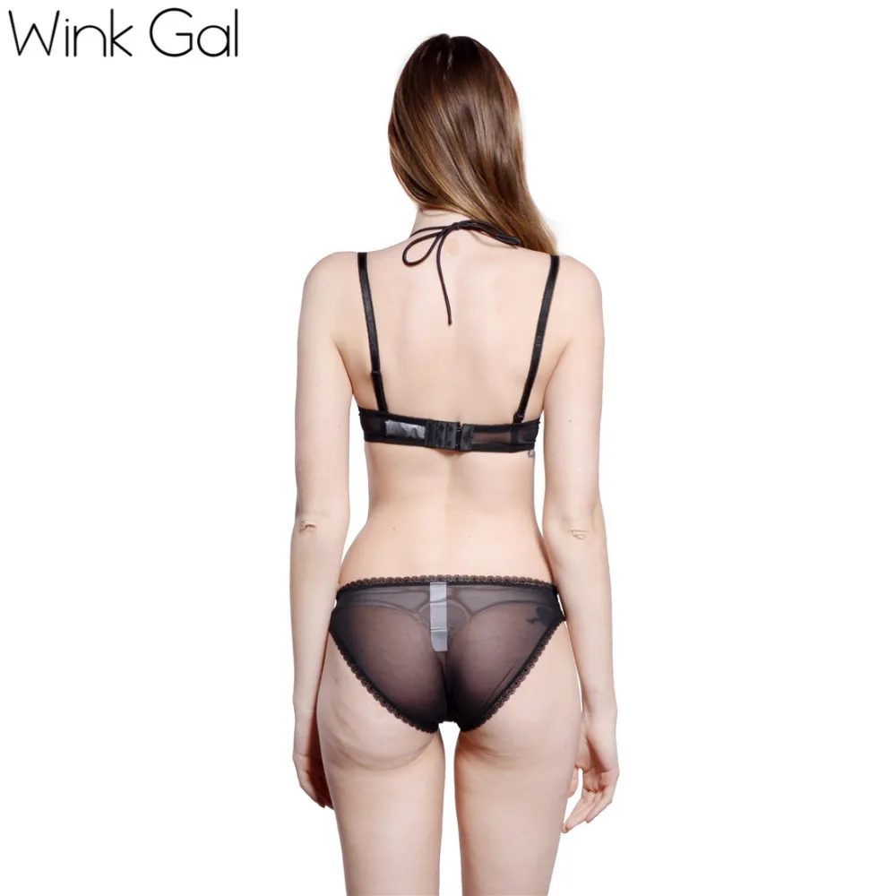 Wink Gal 2015 сексуальный прозрачный комплект нижнего белья ультратонкий женский