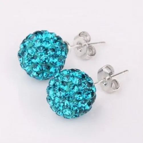 6mm Light blue LUXUSTEEL 10 пар в наборе диско-шар в форме 6 мм бусины серьги-гвоздики белый/красный/синий/черный/розовый красный/серый/смешанный/пистолет черные серьги - Окраска металла: 6mm Light blue