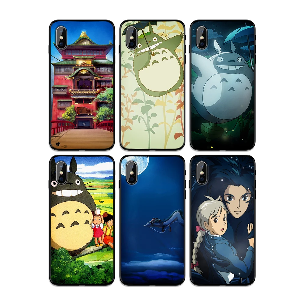 Hayao miyazaki moves a castle Soft TPU Case Cover for Apple iPhone 6 6S 7 8 Plus 5 5S SE X XS MAX XR Silicone Cases | Мобильные