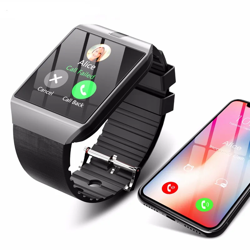 Смарт-часы DZ09 с камерой Bluetooth спортивные часы поддержкой sim-карты умные носимые