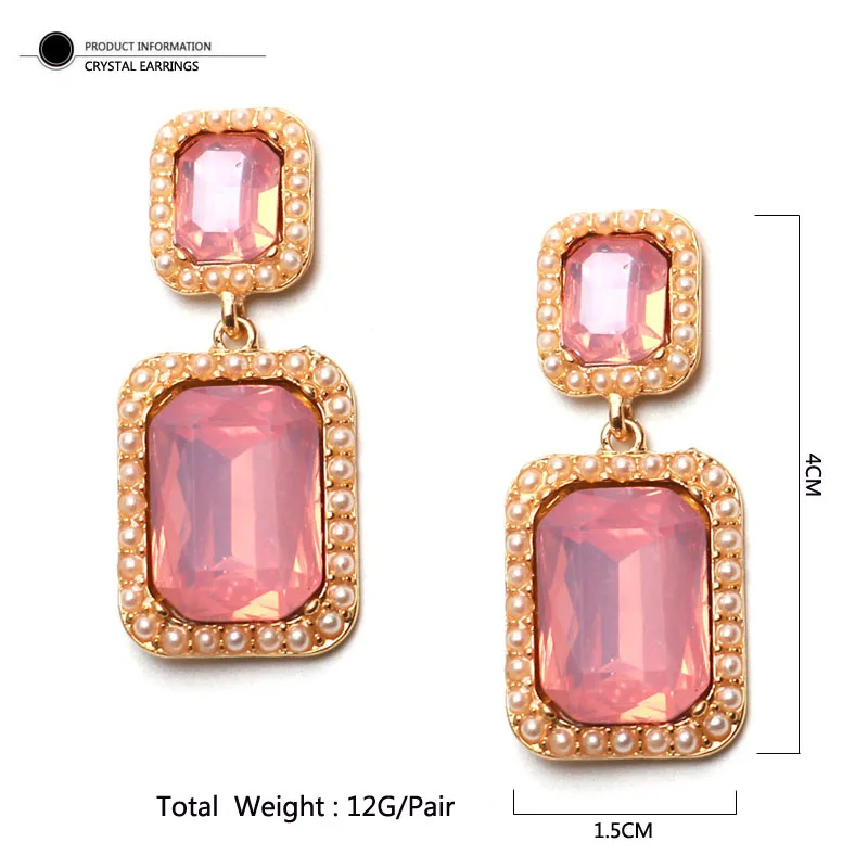 Очаровательный большой горный хрусталь Серьги-гвоздики для Для женщин