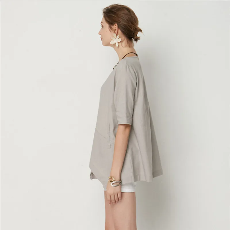 Элегантные женские летние блузки высокое качество натуральная льняная одежда