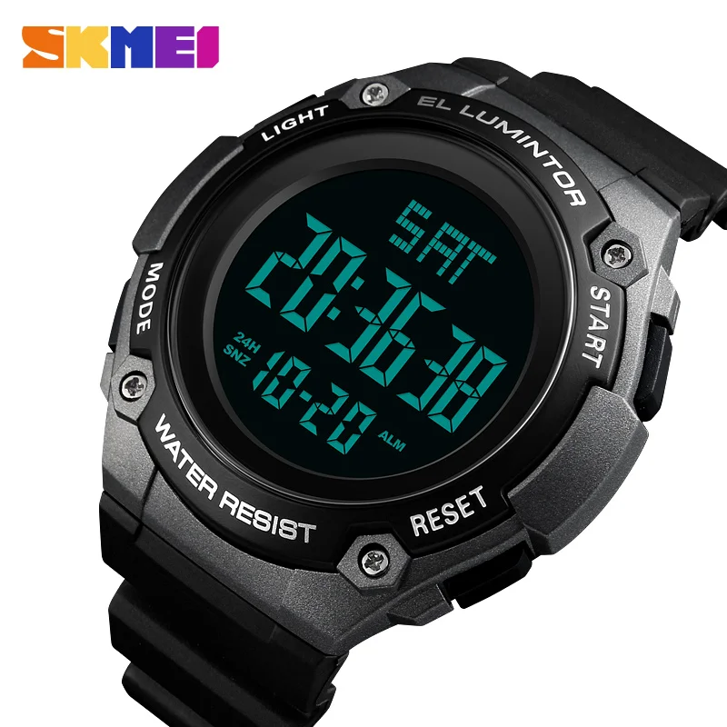 SKMEI Digital Watch Mens Watches Fashion Outdoor Sports Electronic LED Clock Male Waterproof Casual Military Men Wrist New | Наручные