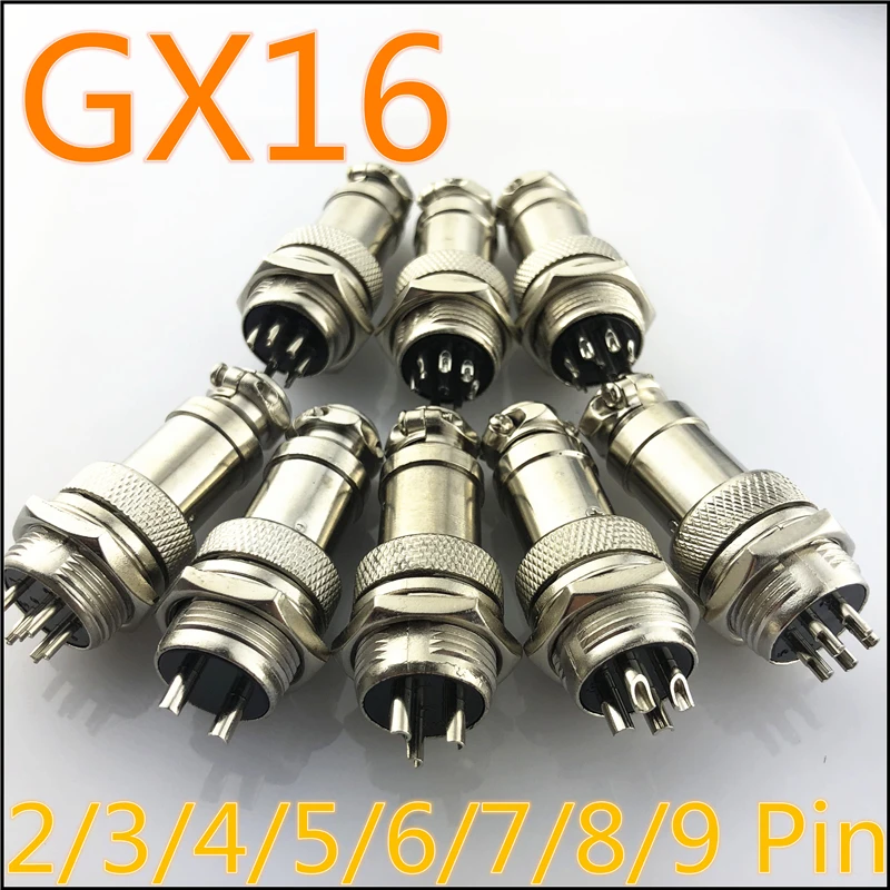 1 комплект GX16 2/3/4/5/6/7/8/9 штырьковый и гнездовой разъем 16 мм Стандартный круглый