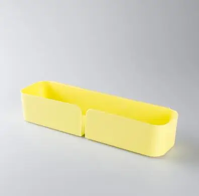 M yellow Многофункциональная бесшовная пластиковая настенная полка для ванной комнаты, многоразовые стеллажи, Висячие держатели для хранения - Цвет: M yellow