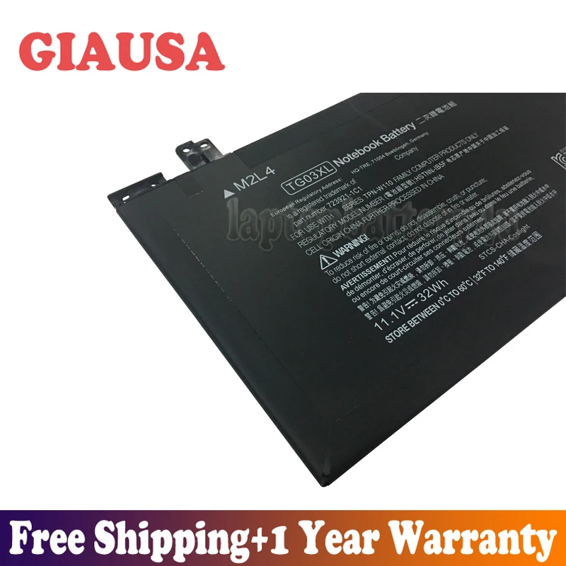 Giausa Новый 11 1 V 32Wh TG03XL Батарея для hp HSTNN-IB5F HSTNN-DB5F 723921-1C1 723996-001 аккумулятор большой