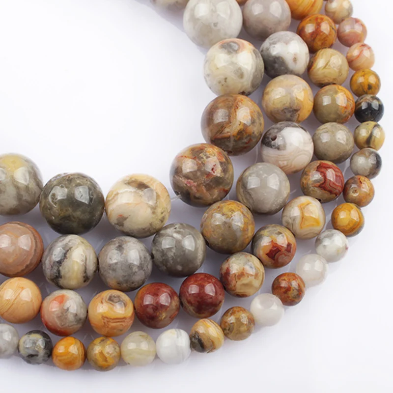 Круглые бусины из натурального агата 4/6/8/10/12 мм |