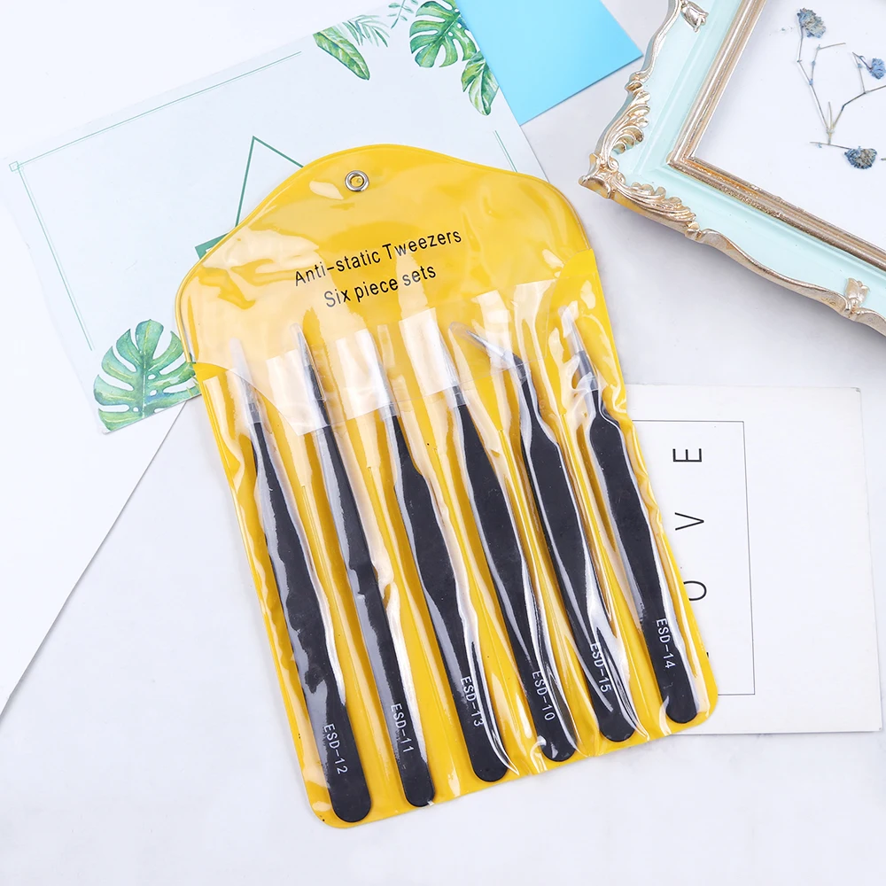 6 шт. пинцеты для бровей из нержавеющей стали|Пинцеты бровей| |