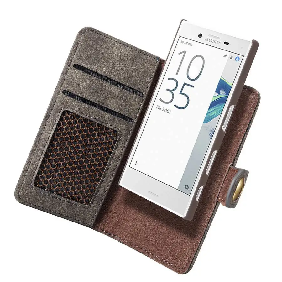 Чехол из натуральной кожи и ПУ для Sony Xperia X Compact XZ XZS съемный магнитный