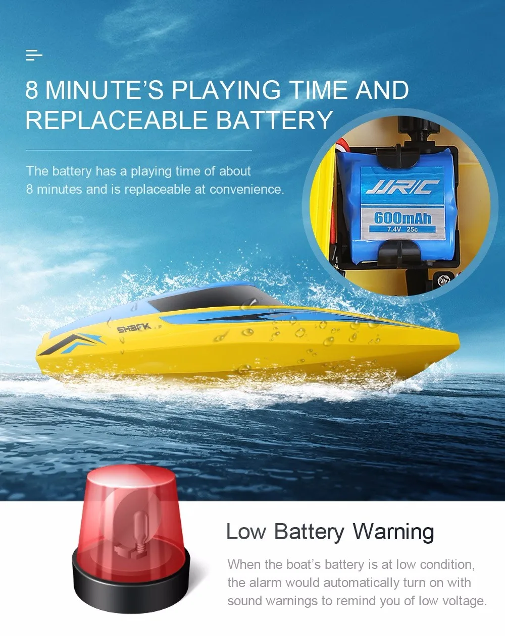 JJRC S1 S2 S3 RC лодка Скорость лодка 2,4 ГГц 2CH портативный мини-корабль с дистанционным управлением самоправые высокоскоростные игрушки 25 км/ч RC