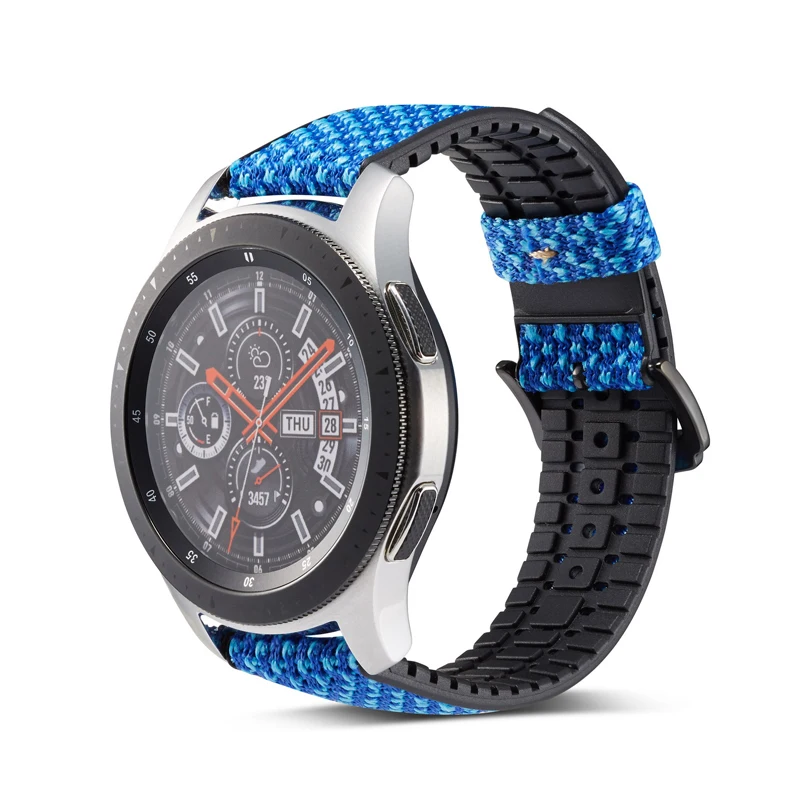 Ремешок силиконовый для samsung galaxy watch 46 мм S3 frontier спортивный браслет из нейлона и