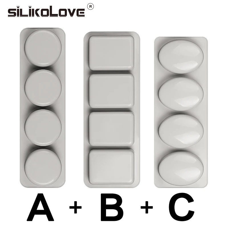 SILIKOLOVE DIY силиконовые формы для мыла ручной работы формы для изготовления мыла 3D формы Овальный Круглый квадратный пресс-формы для мыла забавные подарки