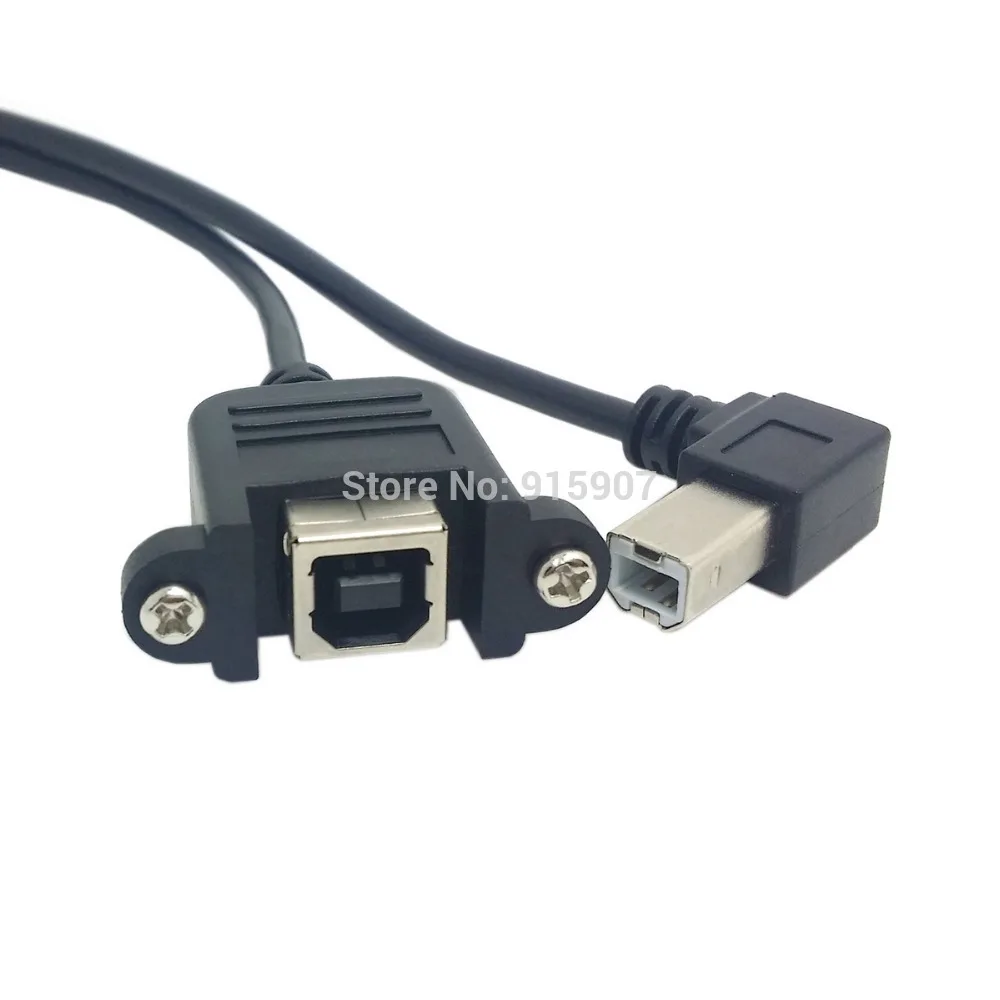 Chenyang правый угловой 90 градусов USB B Тип Мужской и Женский удлинитель с винтами для
