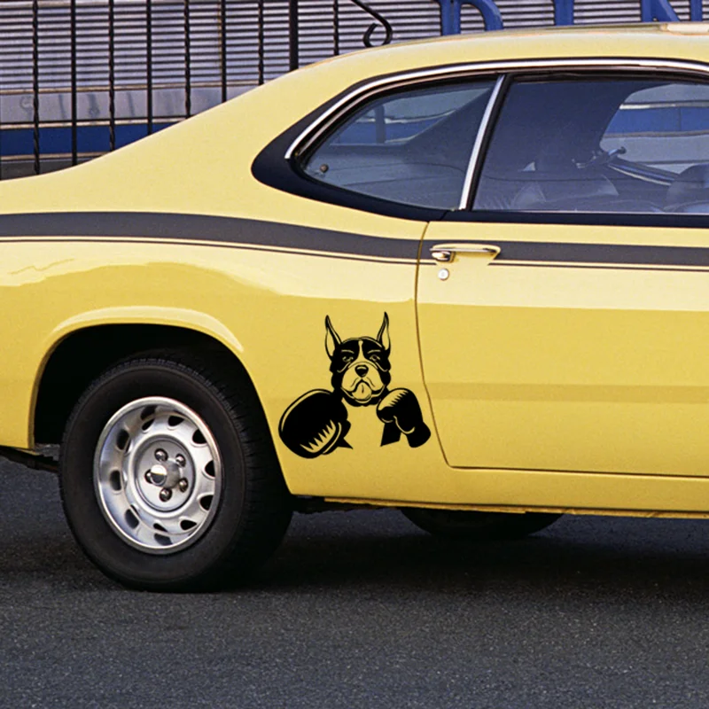 Автомобильный Стайлинг Стикеры боксеры собака автомобиль наклейки и кузов