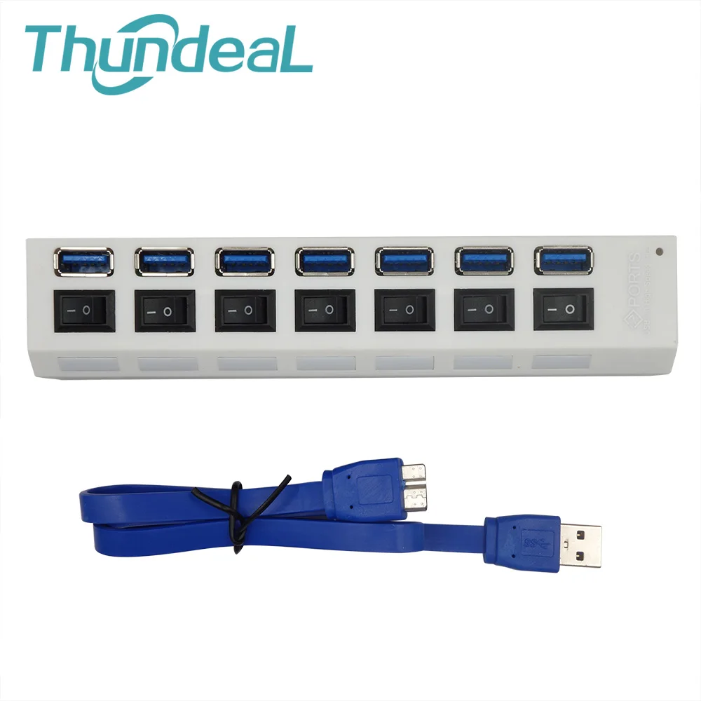 ThundeaL Мульти 7 портов USB 3 0 концентратор Высокоскоростной 5 Гбит/с сплиттер с
